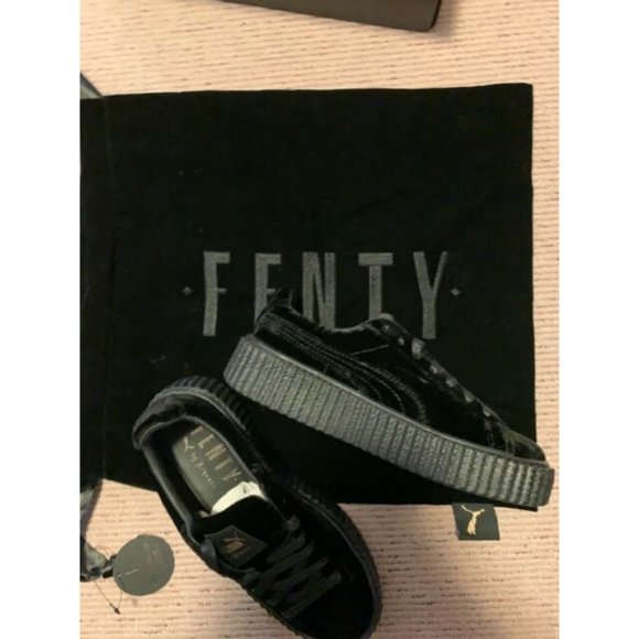 BNIB Puma Creeper Velvet x Fenty by Rihanna Puma Black Size 6 SOLD for $1750+ - Picture 3 of 7